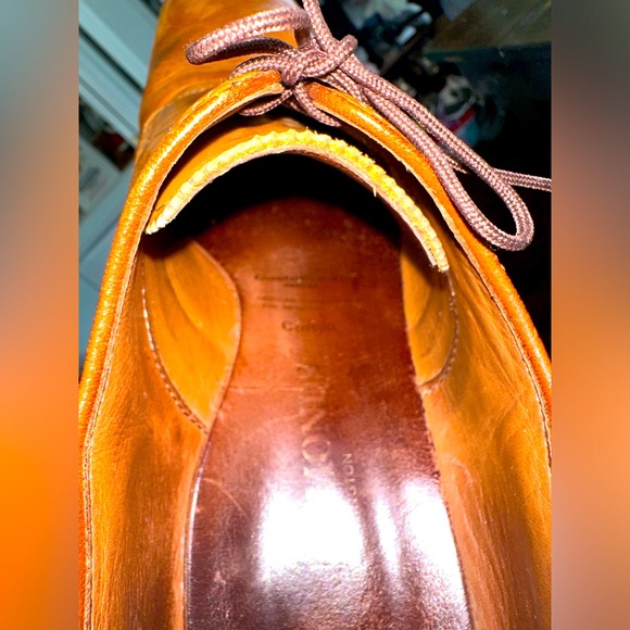 Allen Edmonds Carlyle Dress Shoes, Walnut Brown w/ Dainite Rubber Soles Size 9 D - Picture 4 of 5